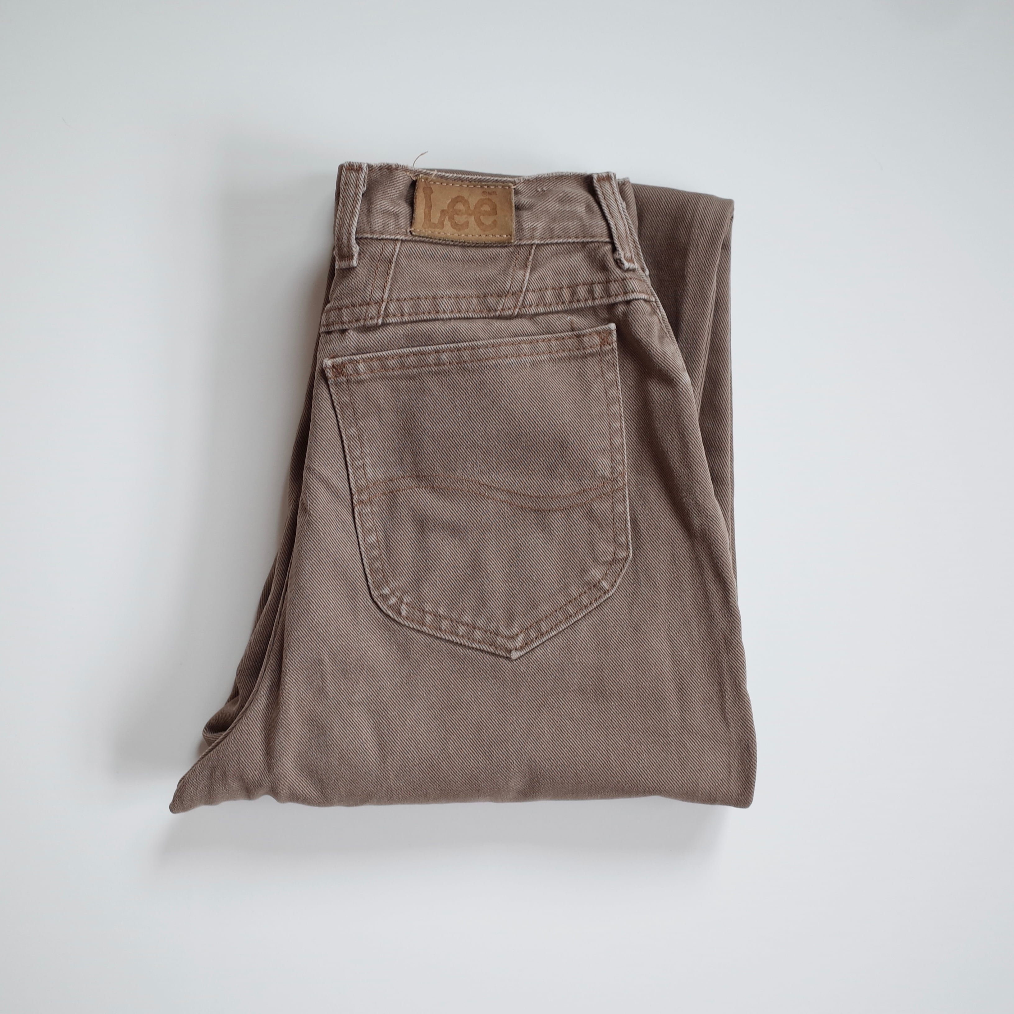 USA Lee tapered color denim pants "brown"