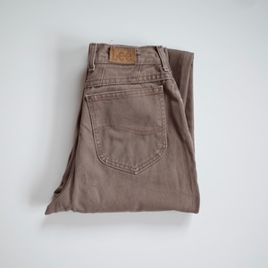 USA Lee tapered color denim pants "brown"
