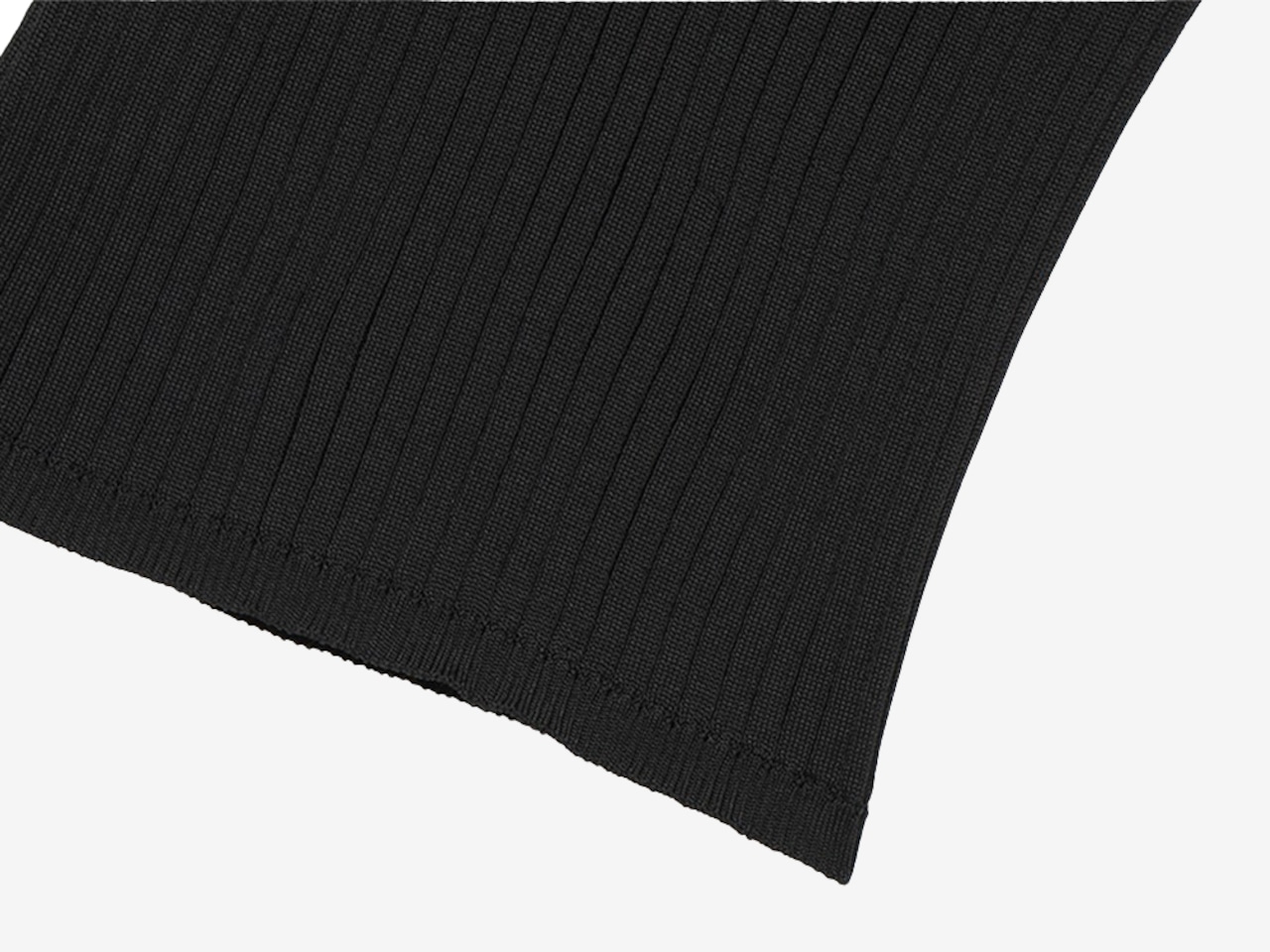 UMILE Yarn RIB PULLOVER / BLACK