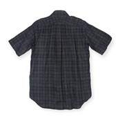 リネン100% dunhill ダンヒル チェック 半袖 シャツ M/メンズ