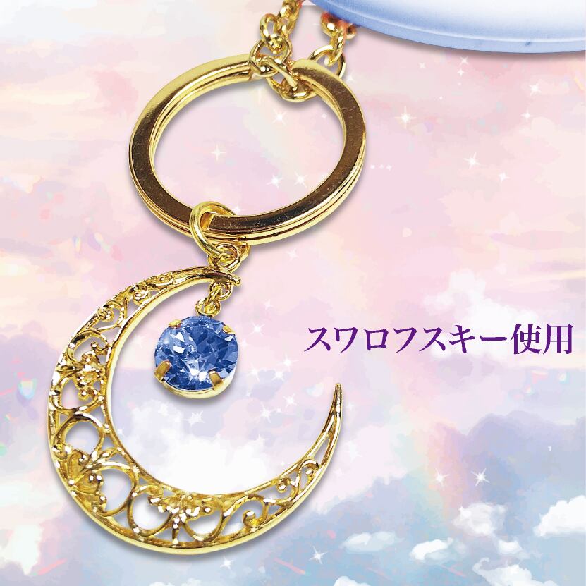 三日月　チャーム ストラップ　月　ムーン　y2k リストストラップ スマホ シリコン チャーム ピンクブルー 月 ムーン
