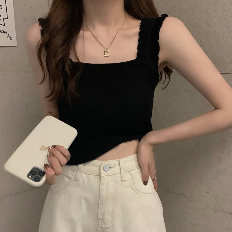 ブラックサマーノースリーブトップス シャツ 夏物 スーパーモール55266013109