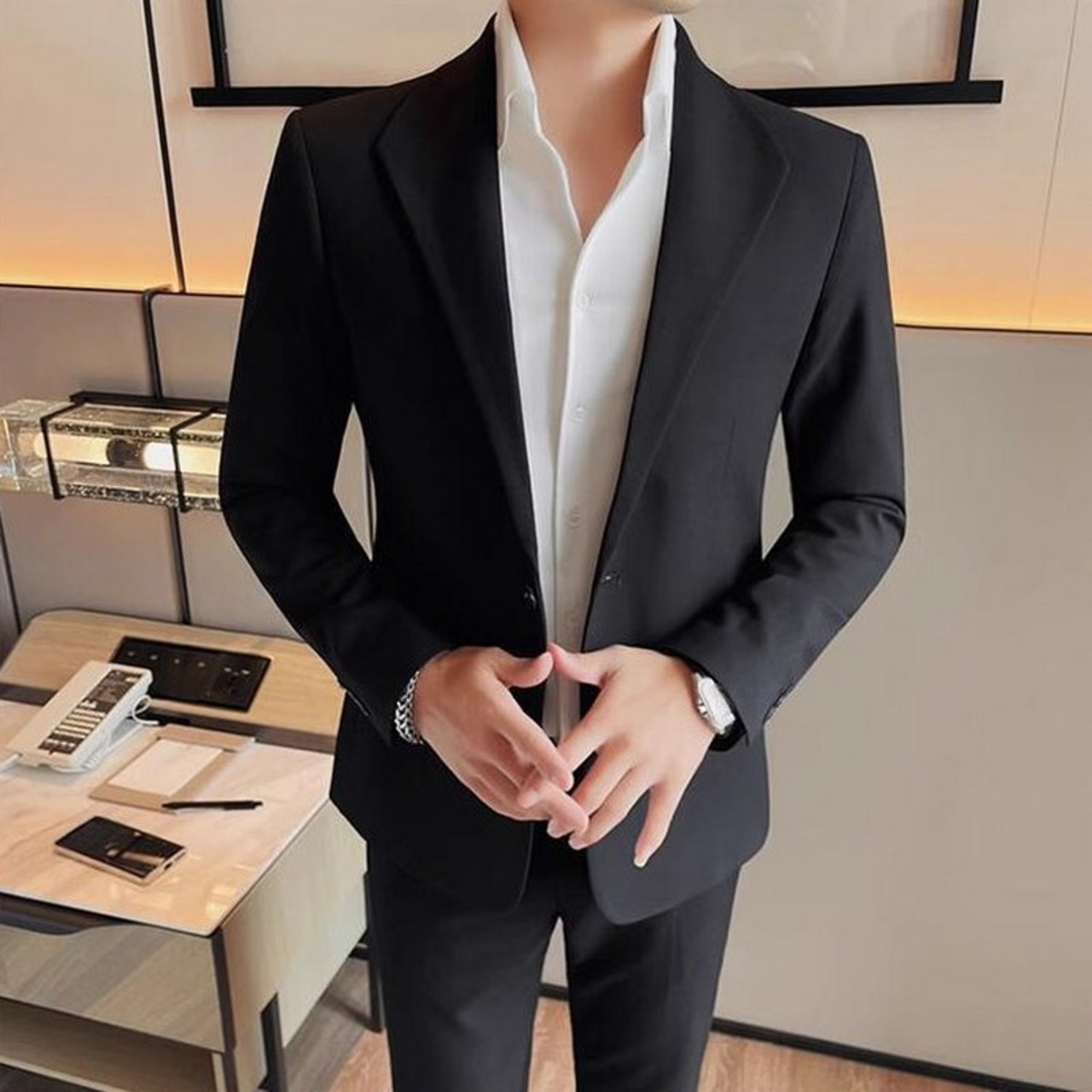 casual gray suit jacket 00140