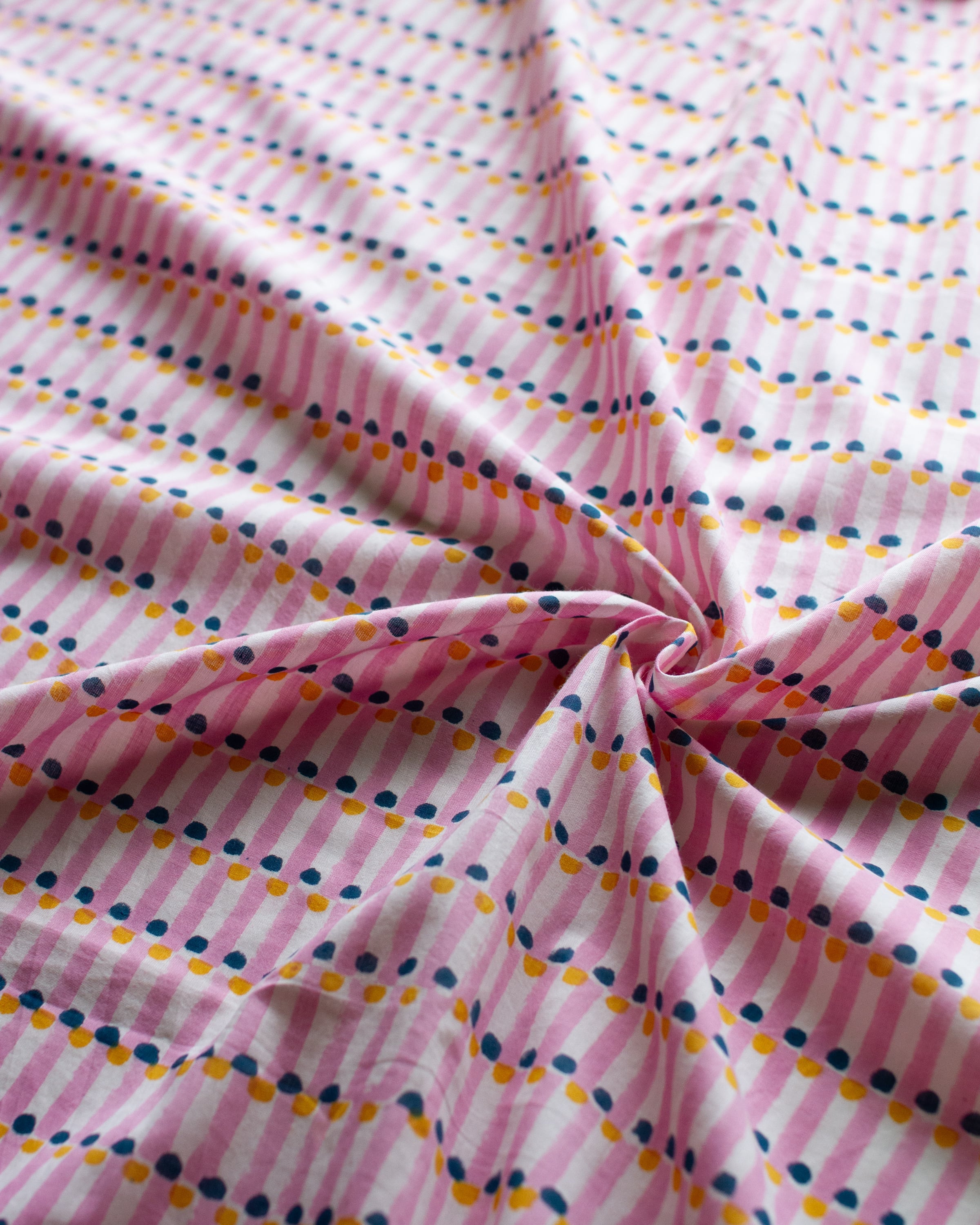 Block print FABRIC. <Pink Cosmos>