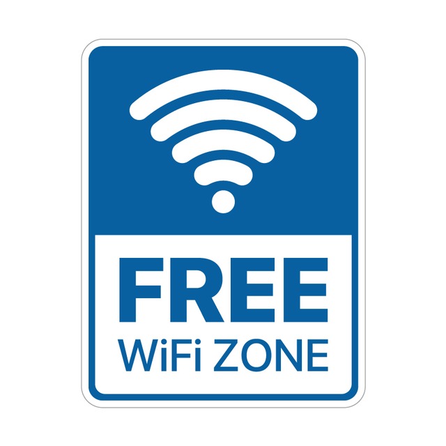 383　Free Wi-Fi ZONE　フリーワイファイゾーン　"California Market Center"　アメリカンステッカー　スーツケース　シール