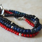 Mandi/マンディ Antique Beads Bracelet(Navy/Black)