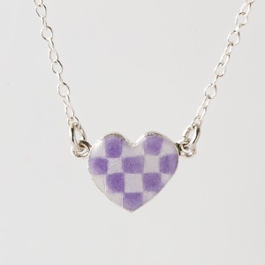 HEART purple & clear - necklace -