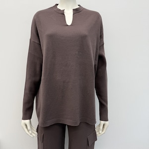 【サンプルセール】スキッパーデザインニットプルオーバー