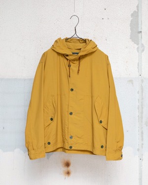 mustard yellow hooded short jacket / From EUROPE