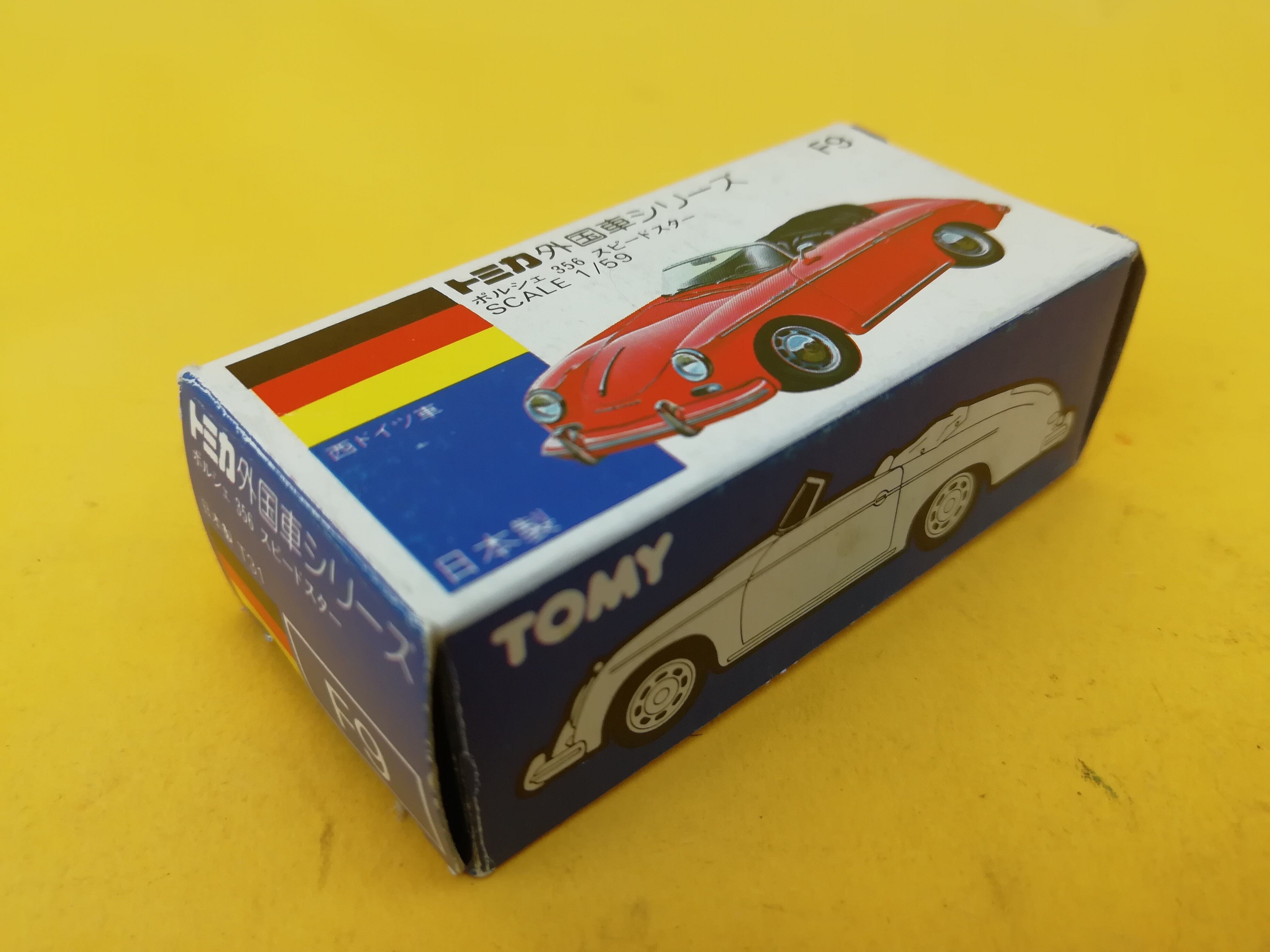トミカ 外国車シリーズ F9 ポルシェ356 スピードスター 日本製/青箱 トイズキング レトロ館