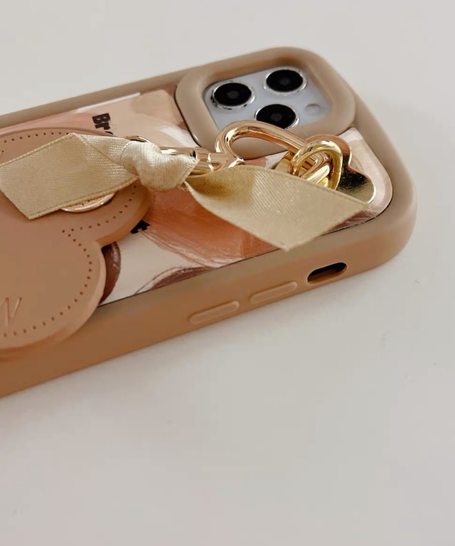 iPhoneケース iPhone14 iPhone13 ハート ストラップ かわいい スマホケース おしゃれ 韓国 2331