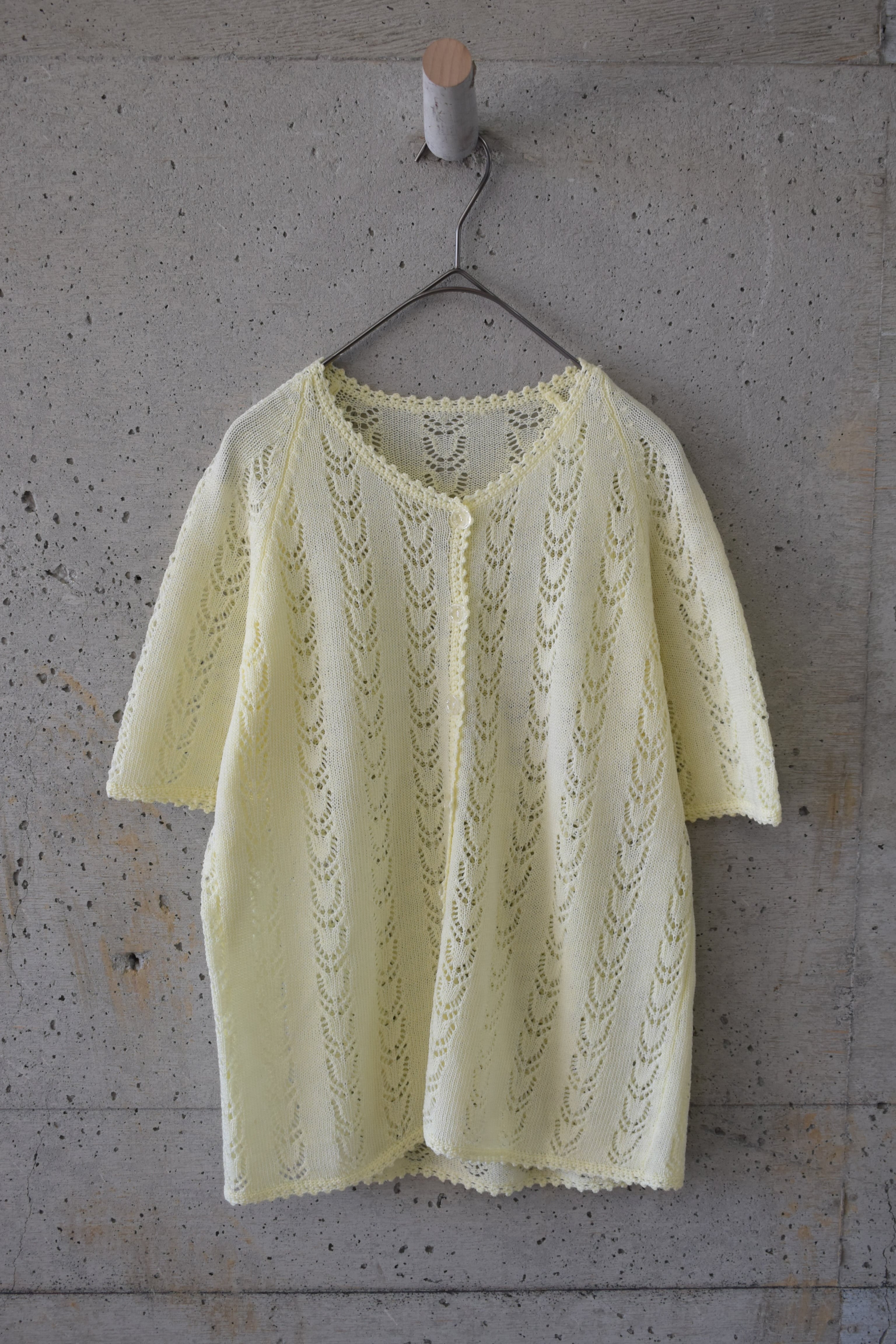 Yellow Crochet Cardigan