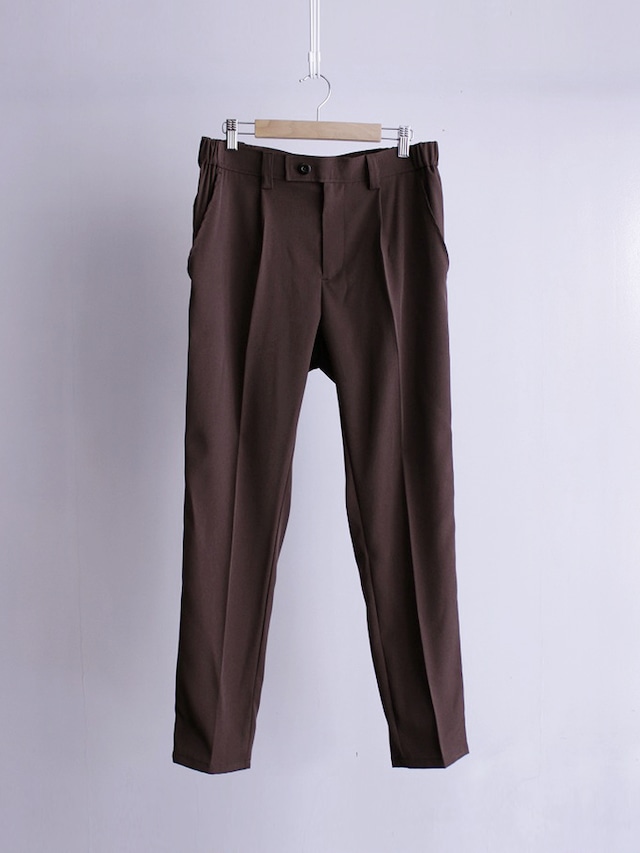 Garage.U.W TROPICAL SHIRRING TROUSERS BROWN