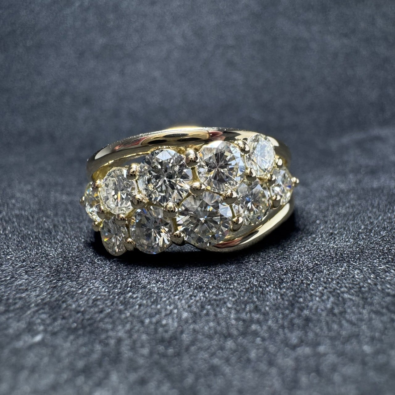 K18YG 2.188ct ダイヤモンド クラスター リング | カオキ | 日本最大級