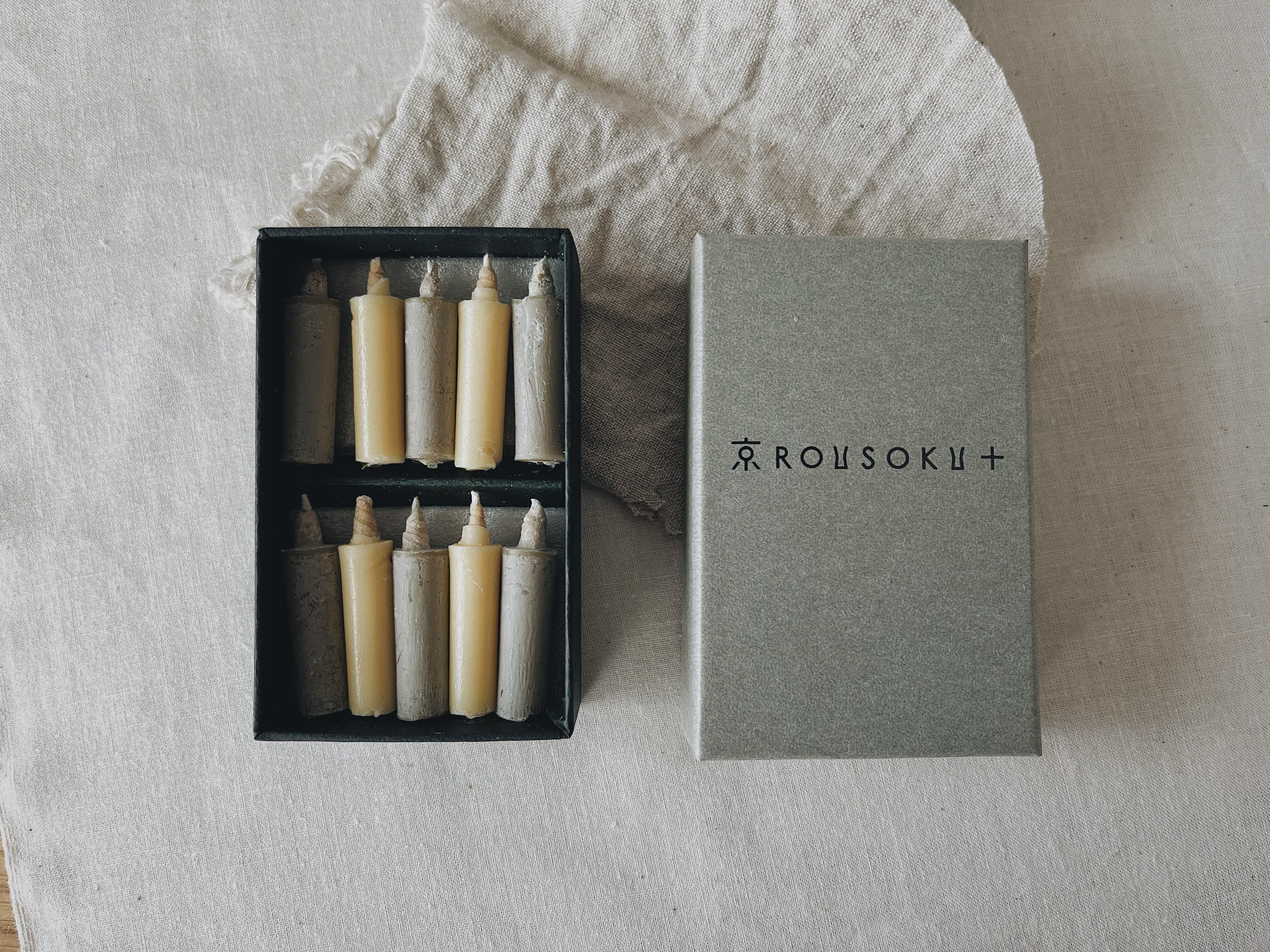 和ろうそく(ハゼろう6本、米ぬかろう4本)