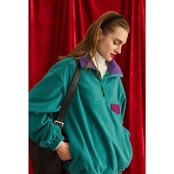 Oblada FLEECE TOPS　GREEN×PU RPLE