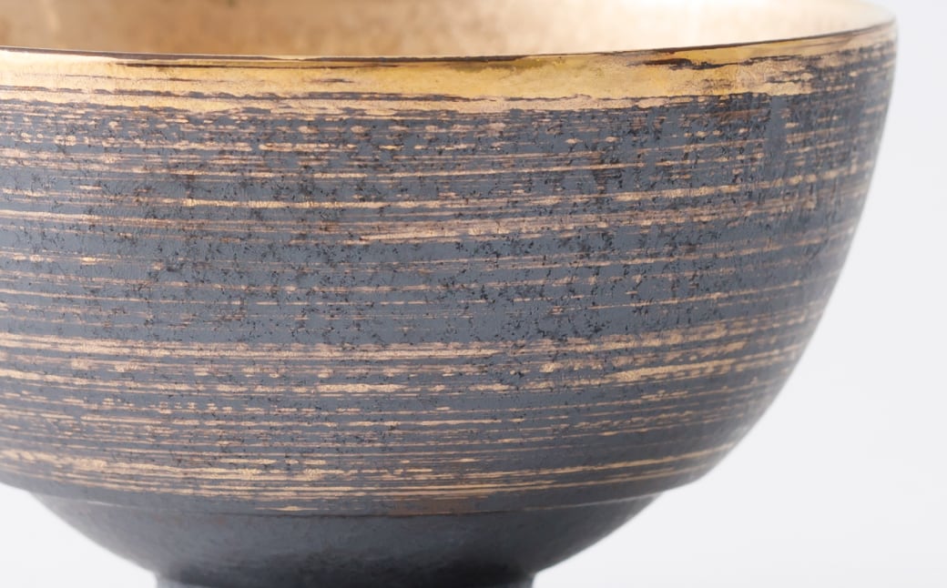 陶悦窯】有田焼／外刷毛 内金銀 飯碗2客セット | ピースクラフツ