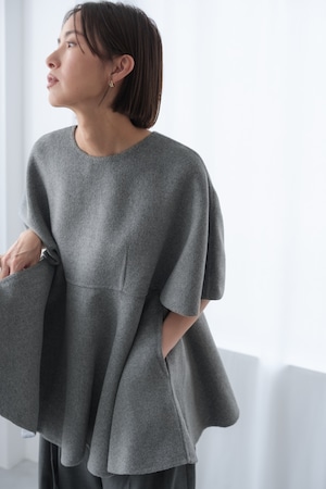 flare wool vest(charcoal) ご注文から1週間前後で発送