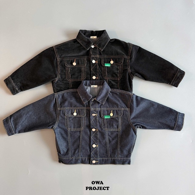 【取寄】owa|stitch denim jacket|ステッチデニムジャケット|S-JL|kids&jr|26 autumn