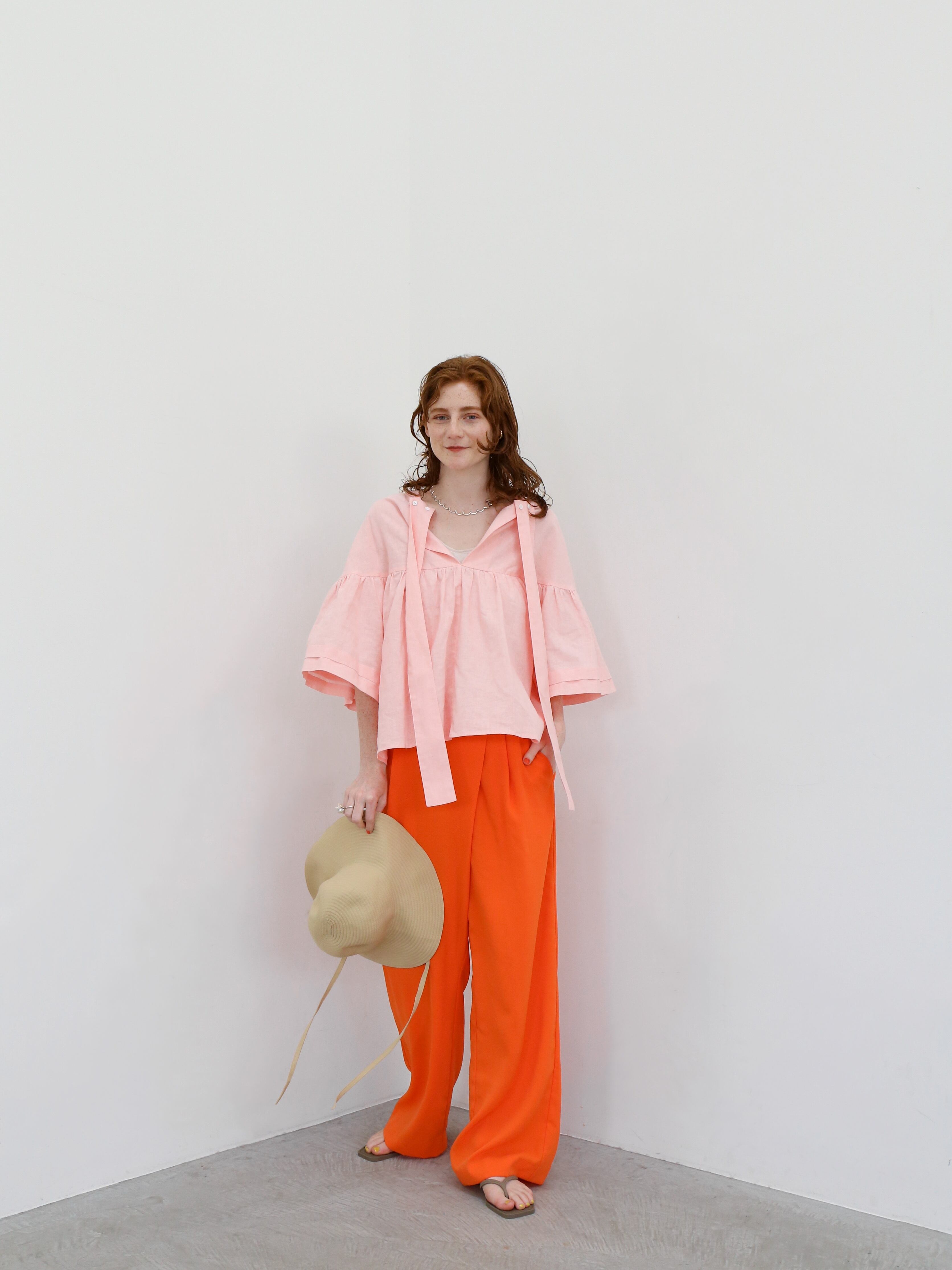 3way linen blouse（pink） | Katrin TOKYO