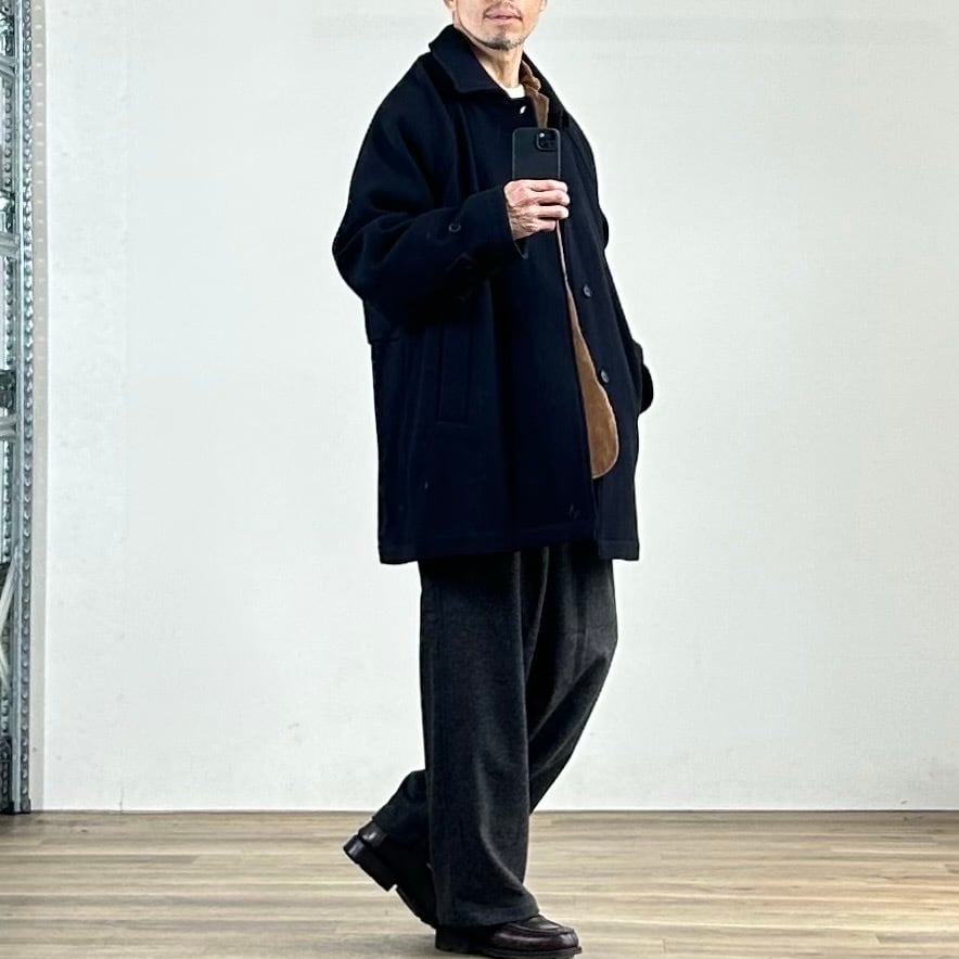 STILL BY HAND】WOOL/NYLON HALF COAT スティルバイハンド ウール