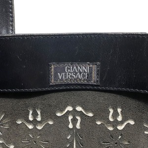 vintage GIANNI VERSACE cut work leather bag
