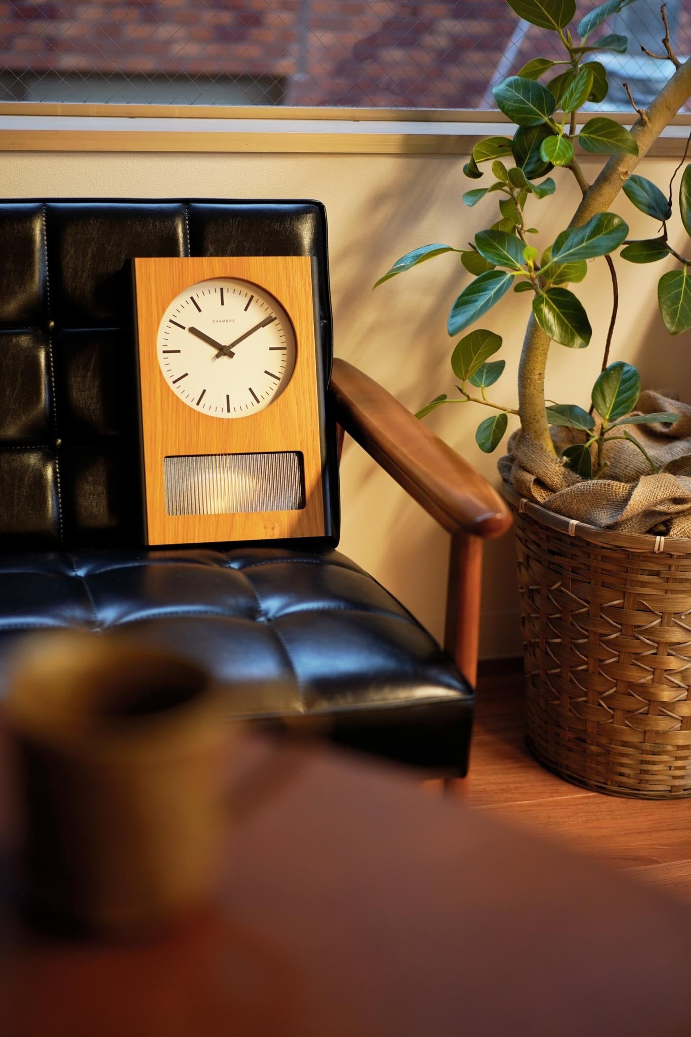 CHAMBRE北欧風ウッドフレーム振り子時計 CHAMBRE北欧風ウッドフレーム振り子時計 インテリア小物