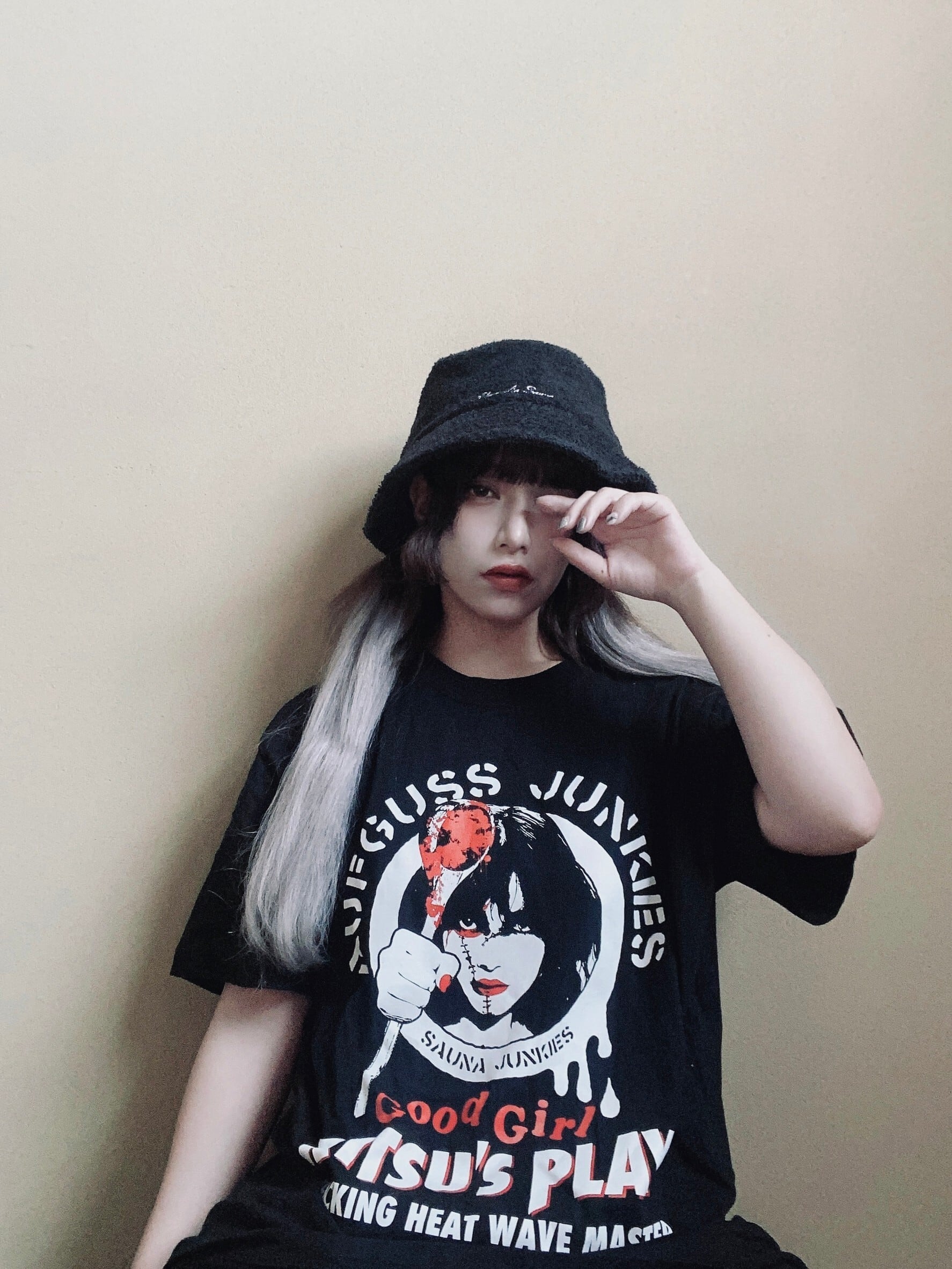Primal Blue×SAUNA JUNKIES×渡邊りつ コラボTシャツ「Ritsu's PLAY