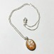 Vintage 925/800 Silver Rose Cameo Pendant Necklace Made In Italy