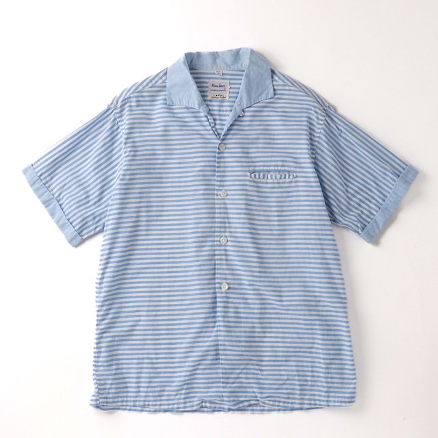 【極美品】60s special Vintage open collar shirt "MARK TWAIN" big size made in USA  S/S  mint condition / 60年代 スペシャル ヴィンテージ オープンカラー シャツ ビッグサイズ サイズ16H 実寸L  サマーシャツ アメリカ製 カプリシャツ