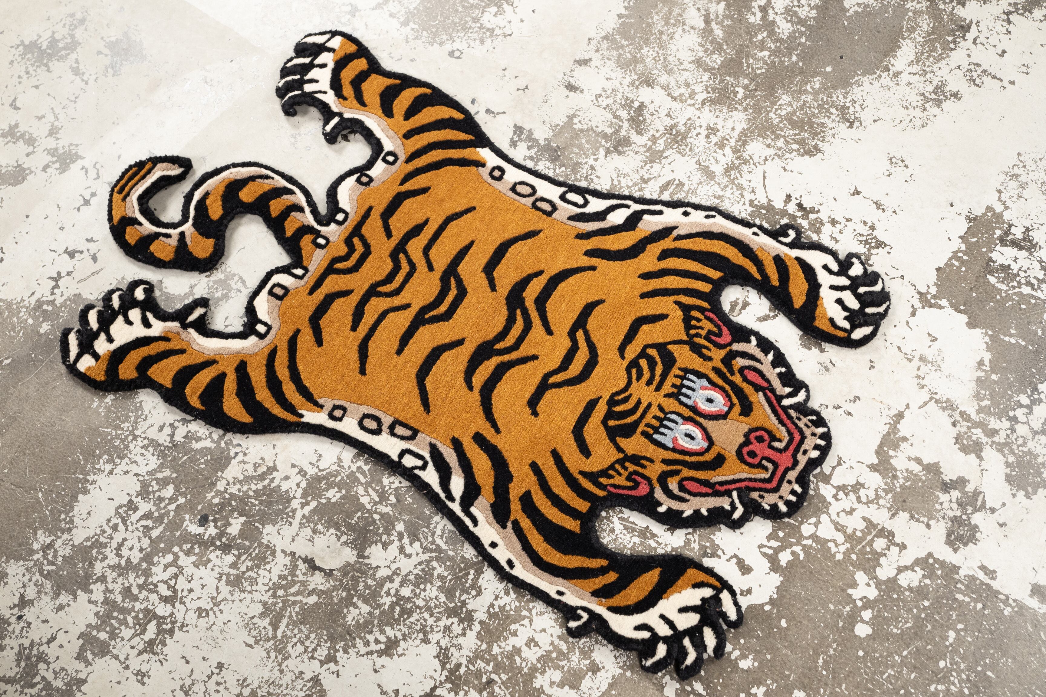Tibetan Tiger Rug 《Sサイズ•ウール252》チベタンタイガーラグ