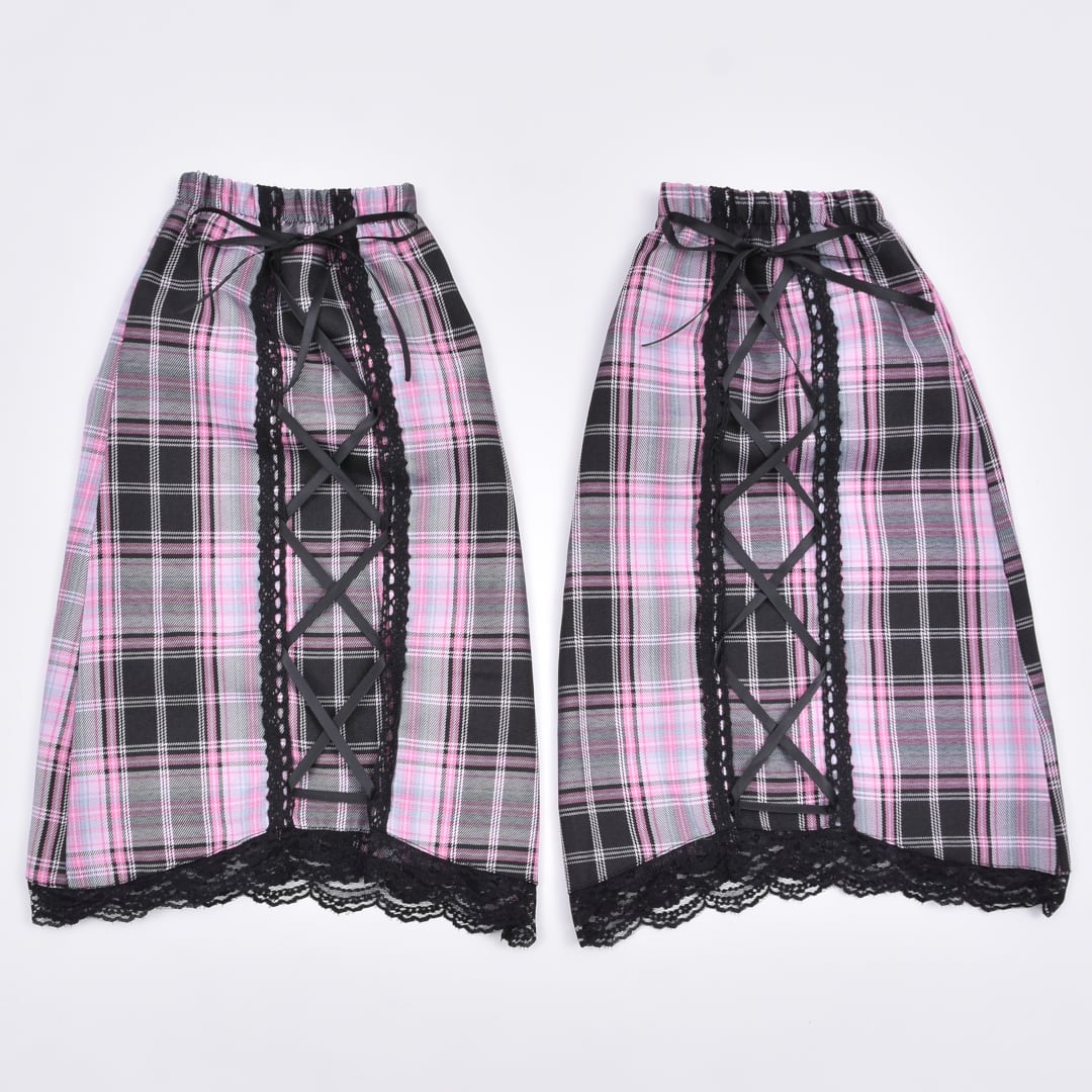 2/23新着】チェックレースアップレッグウォーマー | VOLCAN&APHRODITE