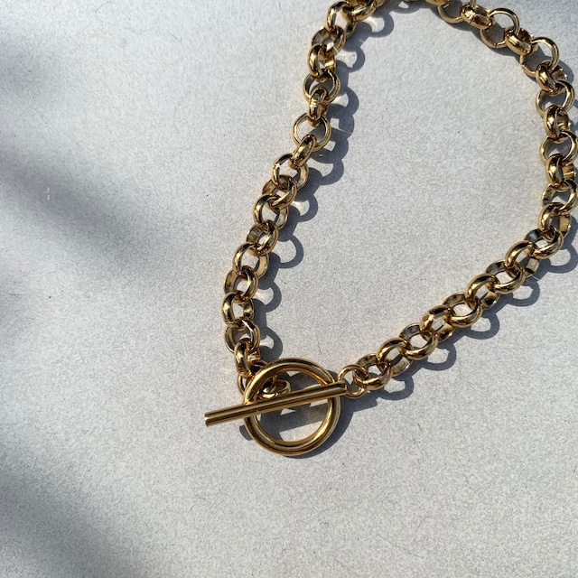 ＜stainless＞ Dome gold /S  bracelet