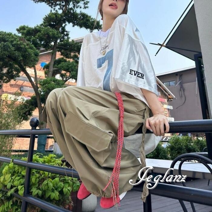 ナンバー ロゴ メッシュ Tシャツ Vネック ユニセックス ♪(MC827)β