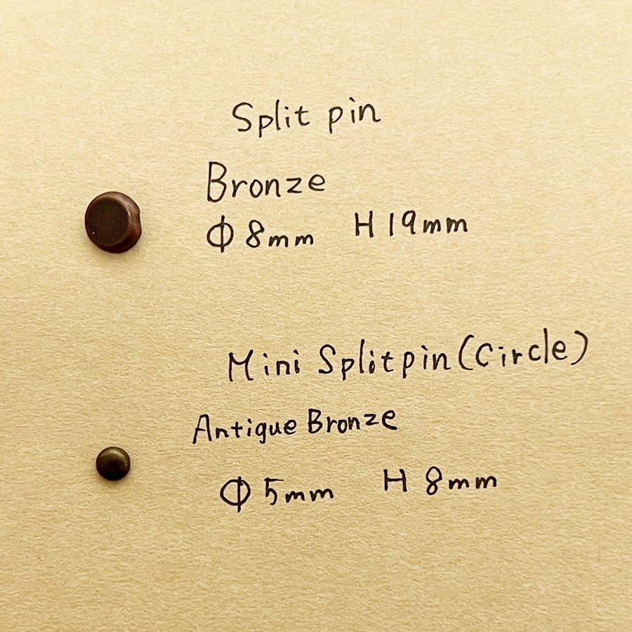 ミニ割りピン＆ラベルプレートセット アンティークゴールド セット