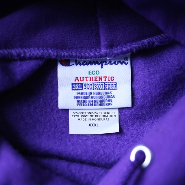 "Champion" violet color super over silhouette sweat parka