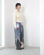 kotoha yokozawa - Graphic Yoryu Pants :Mono Coil|グラフィック楊柳/風景プリント/size 4