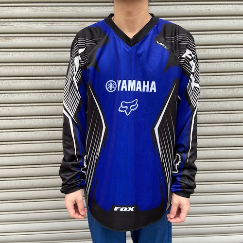 FOX YAMAHA フォックスレーシング レーシングT ゲームシャツ 青 XL