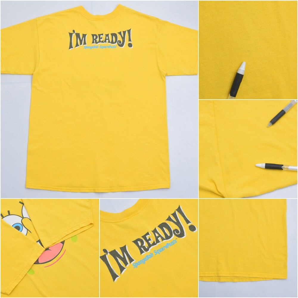 00s SpongeBob スポンジ・ボブ フェイスプリント キャラクターTシャツ