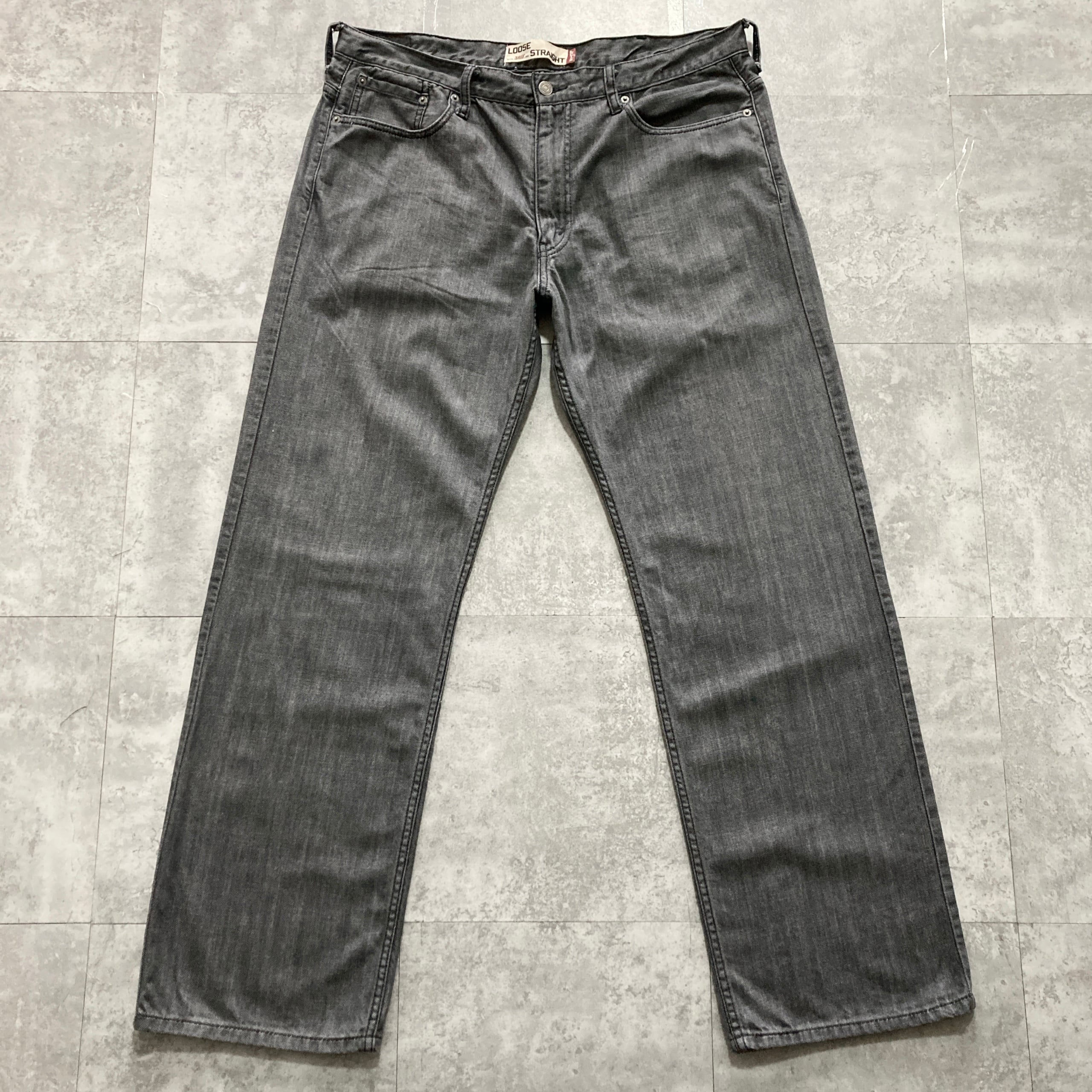 W38 L34】Levi's 569 リーバイス ジッパーフライ ビッグサイズ 先染め