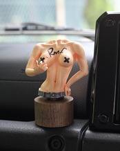The girl raise middle finger to this rotten world - dashboard accessory /ver.Natural