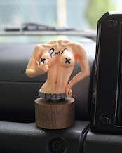 The girl raise middle finger to this rotten world - dashboard accessory /ver.Natural