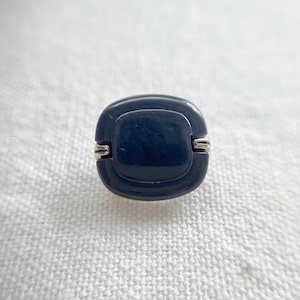 変形スクエア ネイビー×シルバー 18㎜