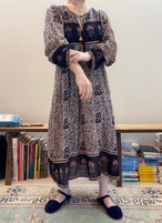 Indian Cotton Dress (BLACK)