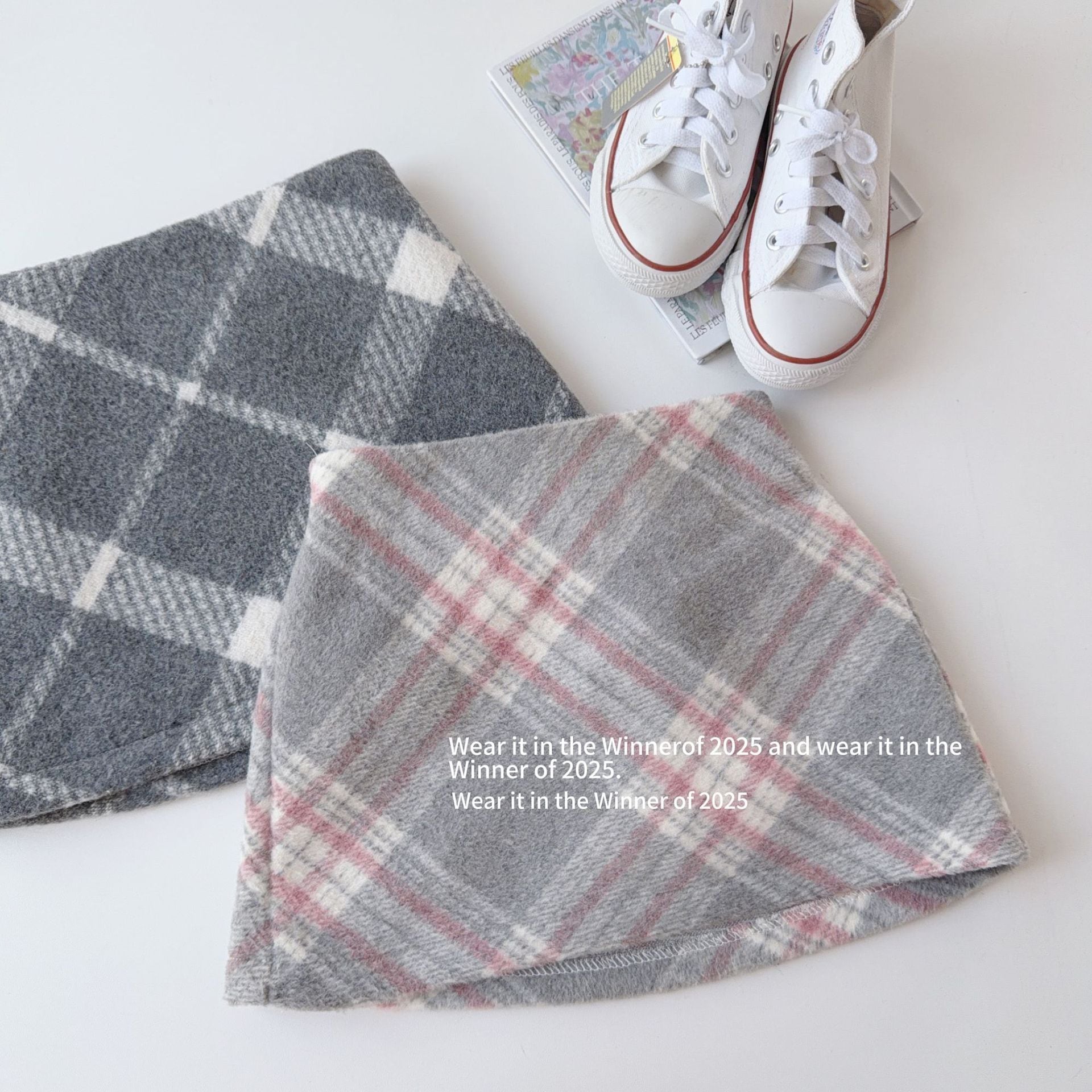 バイアスチェックミニスカート