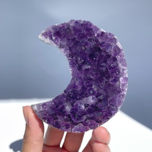 アメジスト 月型☽23◇Amethyst Moon◇天然石・鉱物・パワーストーン