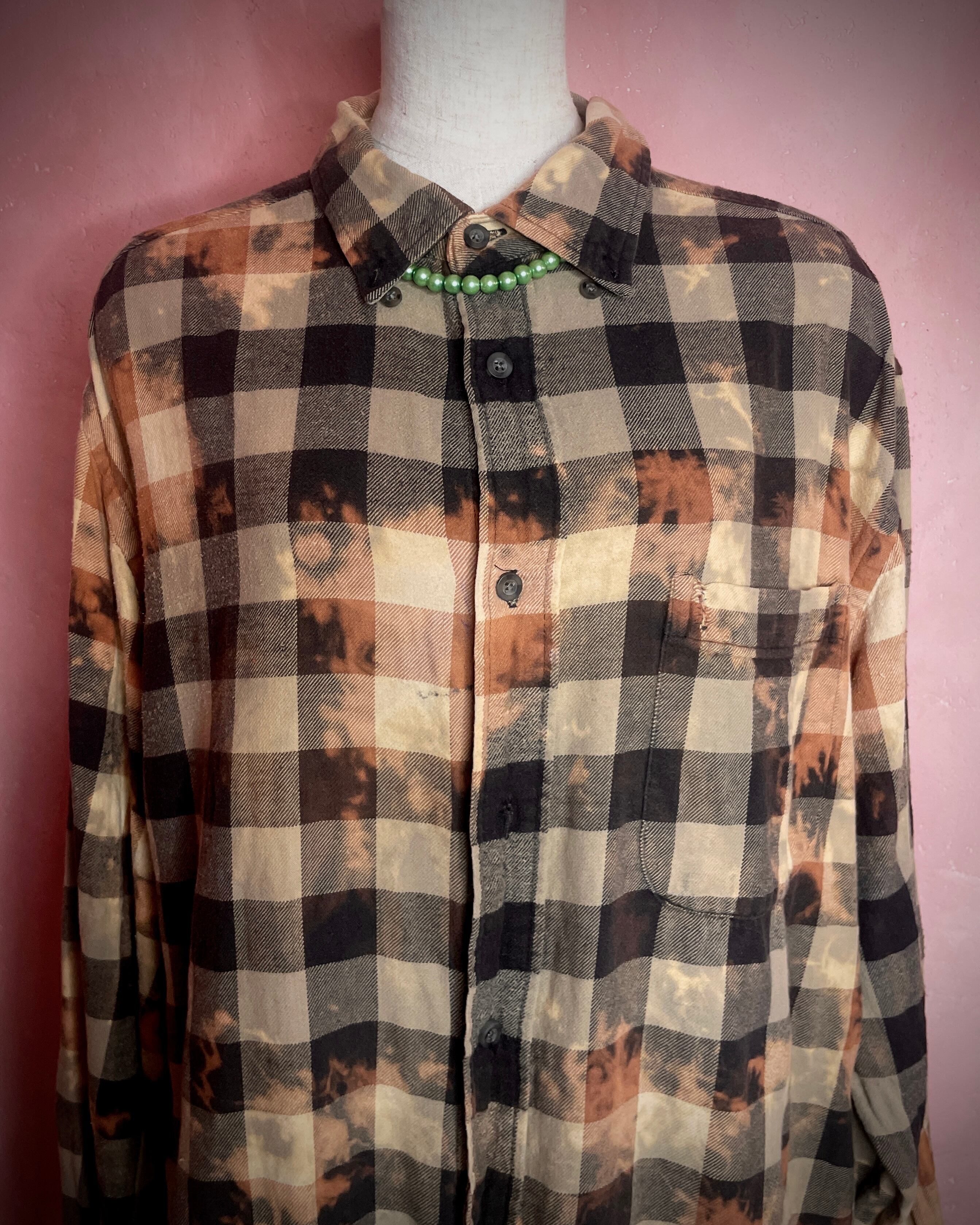 used bleach flannel shirt
