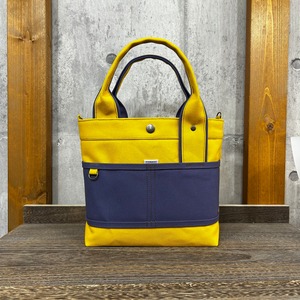 当店人気No.1.▽Bi Color Tote "M"【マスタード×パープル】