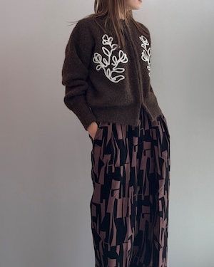 tape embroidered cardigan