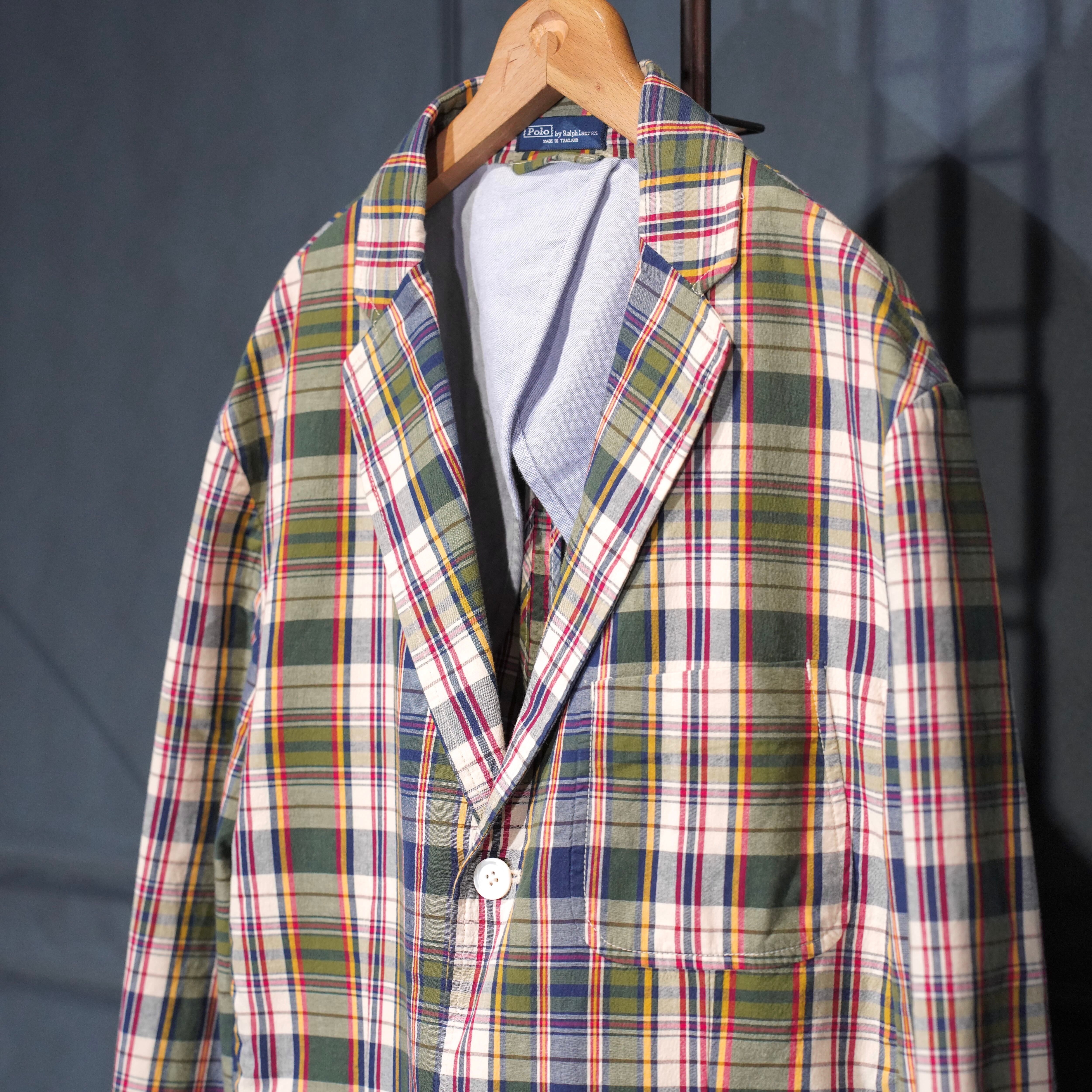 USA VINTAGE Polo by Ralph Lauren CHECK PATTERNED COTTON TAILORED 